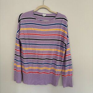 Kule - Vandy Stripe Purple Pullover Size Small